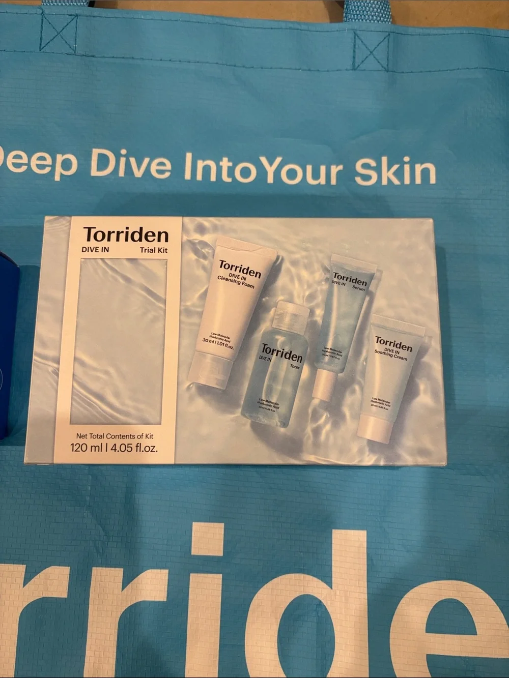 NIB Sealed Korean Beauty Brand Torriden Kit, Hyaluronic Acid Serum, Cream & Tote